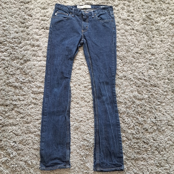 Vans | Blue V76 women's skinny Jean 32 x 32 with crinkled acid wash - Picture 2 of 12